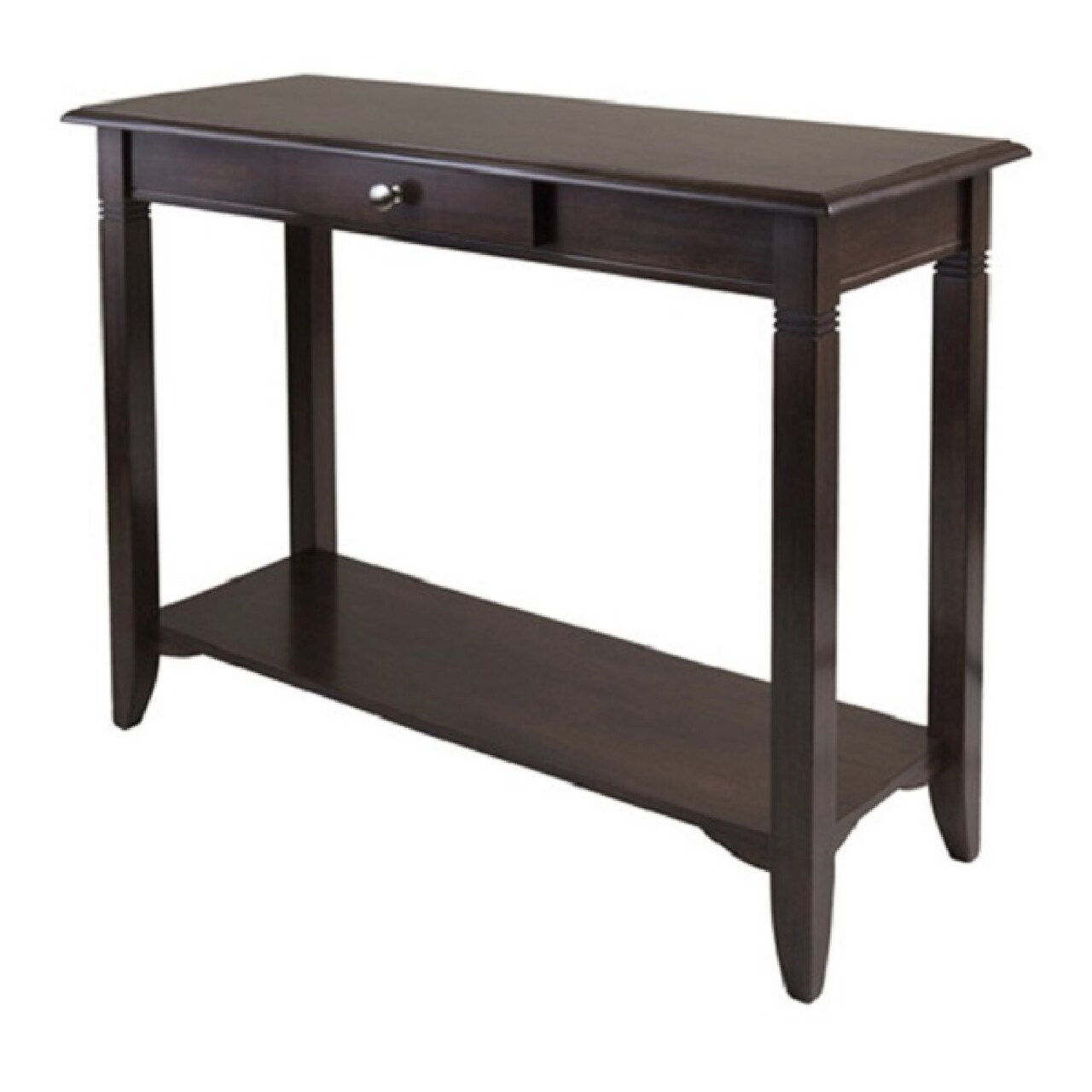 Contemporary Home Living 40” Cappuccino Brown Nolan Console Table with Drawer